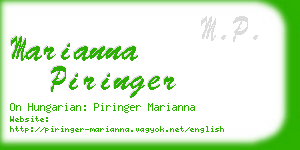 marianna piringer business card